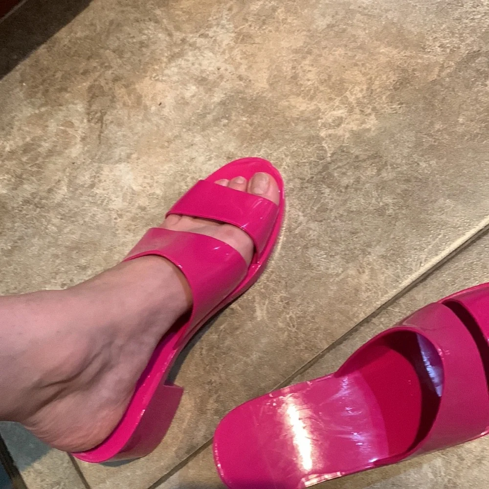 Los Angeles Apparel pvc sandal open back slides summer pool beach resort - Picture 5 of 6